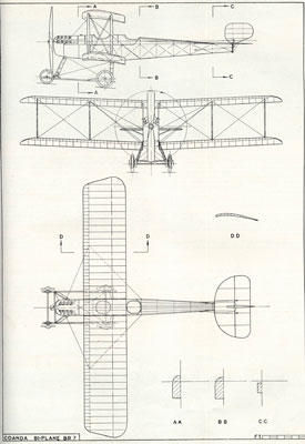 Plan drawing of Coanda biplane (Bristol Aero Collection).