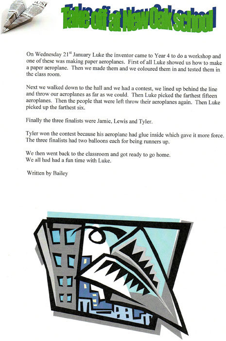 Year 4 took part in some BAC 100 workshops in the spring term last year. Here are some of their pictures and written work with a poem the class created.