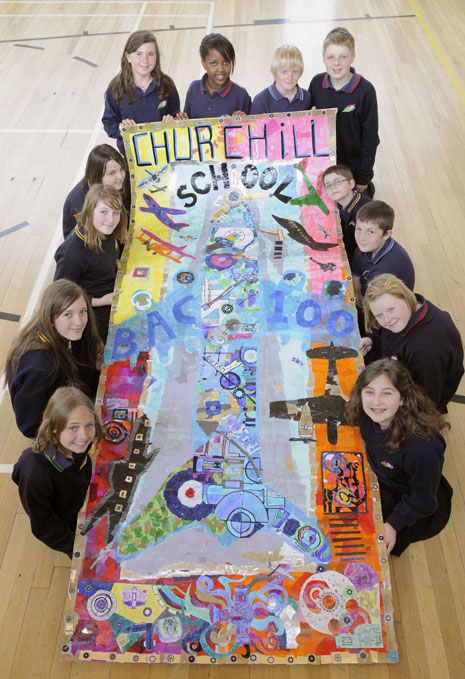 Here's the collage made by Churchill Community School.